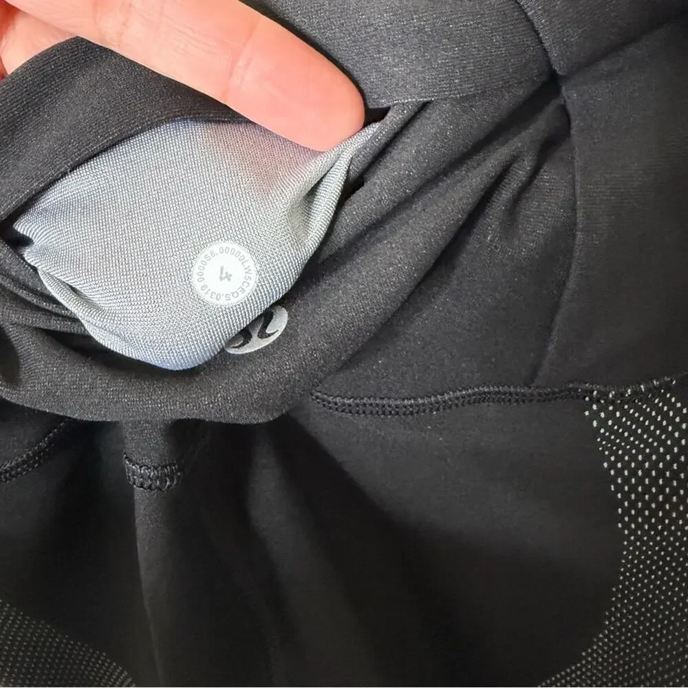 Lululemon Mapped Out High Rise Tight‎ Black Glacier Size 4